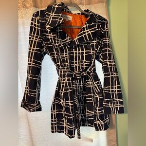 Rain Coat Merona Blue/White Rainjacket Women’s Size M in EUC Fast shipping!